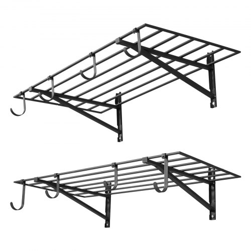 2er-set Garagenregal 1219x615x305 Mm Werkzeugaufbewahrung 118 Kg Pro Schicht Werkzeughalter Wand Mit Haken 1219x615mm Regalfläche Aufbewahrungsregale Metallregal Werkzeug Organizer Wandregale