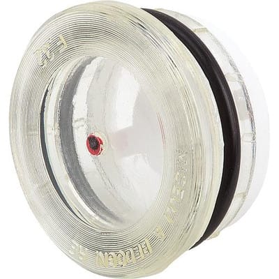 ÖLSCHAUGLAS EINPRESSBAR MIT REFLEKTOR, D1=26, D=30, THERMOPLAST