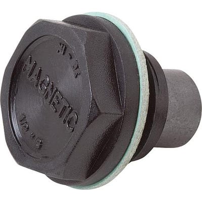 VERSCHLUSSSCHRAUBE OHNE ENTLÜFTUNG MIT MAGNET, D=42, G1, SW=35, THERMOPLAST SCHWARZ