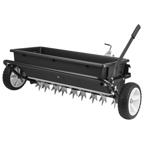 Anhänger Rasenlüfter 81 Cm Streubreite, Streuwagen Mit Universalkupplung, Gartensämaschine & Bodenbelüfter Mit 45 Kg Kapazität & 10 Zoll Rädern, Vertikutierer Für Atvs & Utvs