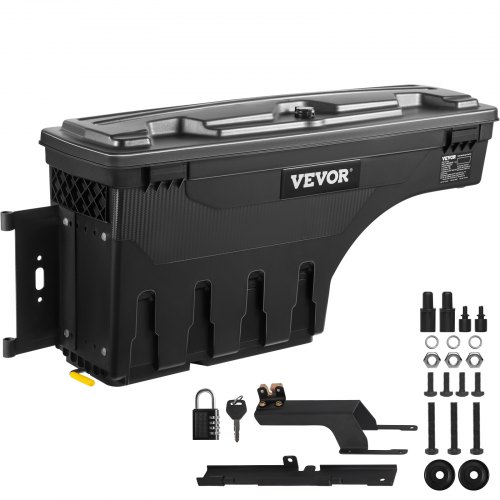 Lkw-ladeflächen-aufbewahrungsbox, Abschließbarer Koffer, 25 L Abs-radkasten-werkzeugkasten, Wasserdicht & Langlebig, Kompatibel Mit Ford F-150 2015–2021, Fahrerseite (links)