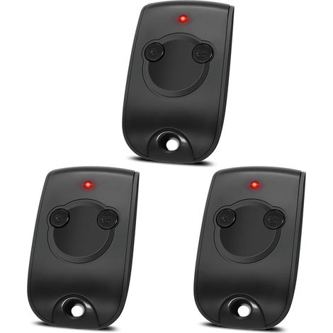 3pcs Télécommande Portail Remplacement Pour 1841026,télécommande Bip Portail Avec Rolling Codetélécommande 2 Canaux 433,42mhz,télécommande Bip Portail,noir (piles Supplémentaires Incluses)