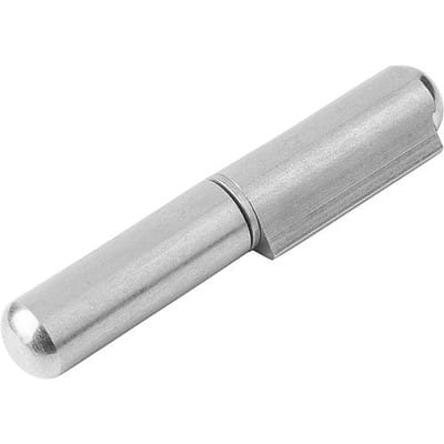SCHARNIER SCHWEIßBAR FORM:A 25,5X150, D=20, EDELSTAHL BLANK, KOMP:EDELSTAHL