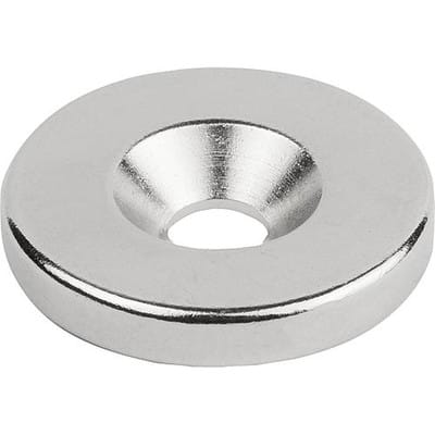 ROHMAGNET RINGMAGNET, FORM:A, NDFEB VERNICKELT, D1=4,5 ±0,1, D=18 ±0,1