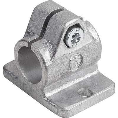 ROHRVERBINDER MIT FLANSCH M=50 G=35 L=41 ALUMINIUM, FÜR RUNDROHRE, KOMP:STAHL, A=14,1