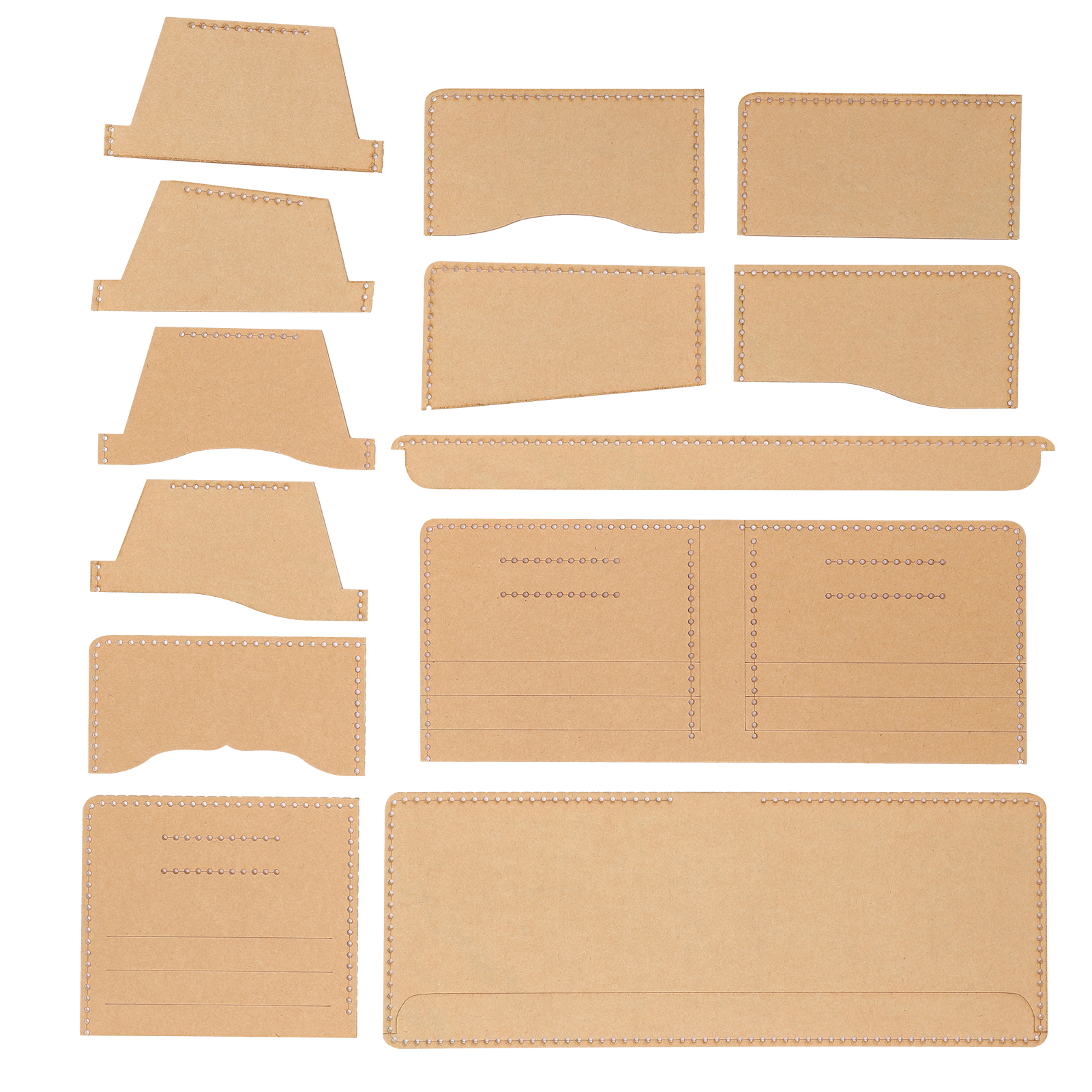 Universelle 13-teilige Schablone Für Acrylgeldbörsen, Ideal Für Lederarbeiten.