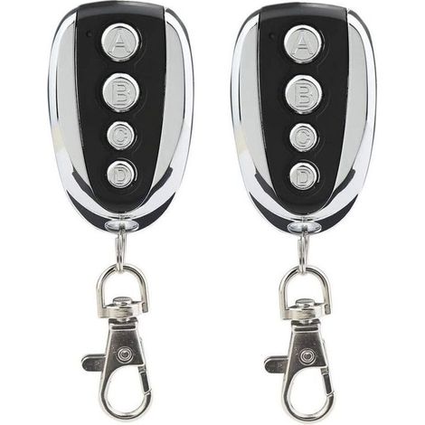 Télécommande Et Émetteur Mural Pour Motorisationslot De 2 Télécommandes Universelles Pour Porte De Garage Et Portail 433 Mhz Avec Quatre Canaux - Remplacement Idéal