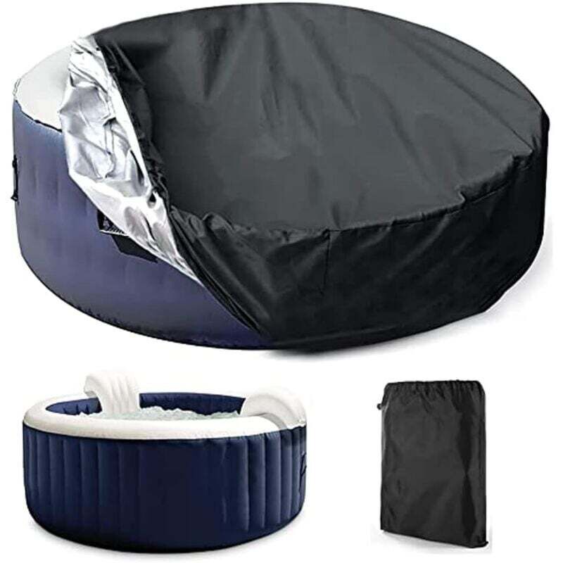 Enowelir Runde Poolabdeckung, Poolabdeckung, Runde Poolabdeckung Mit Kordelzug, Wasserdicht Und Staubdicht (210 X 30 Cm)