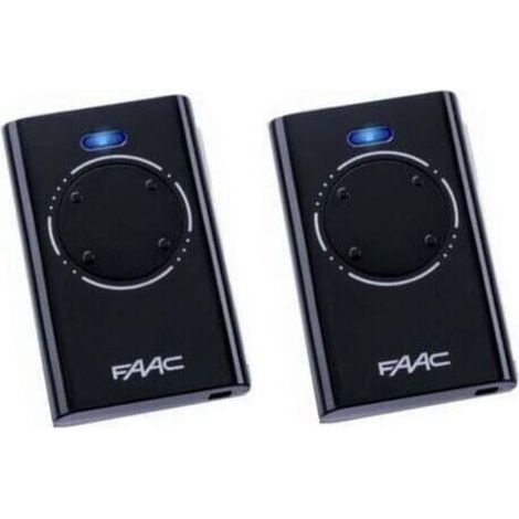 Télécommande Portail - 868,35 Mhz - Compatible Systèmes Faac Xt4 Slh Lr - Double Canal - Lot De 2