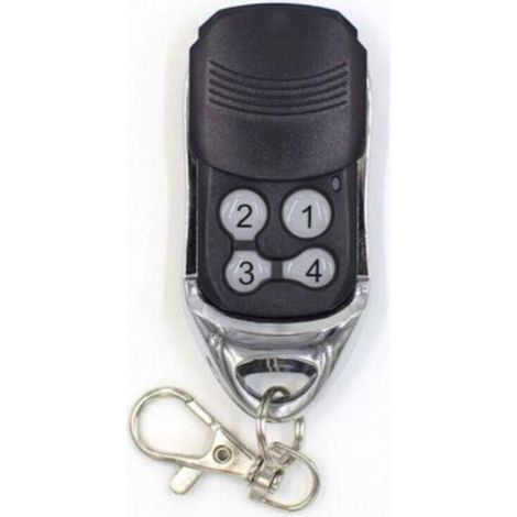 Télécommande Porte De Garage - Émetteur Sans Fil 4 Boutons - Compatibilité Universelle - Portée Longue - Noir - 1 Pièce