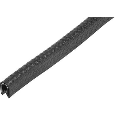 KANTENSCHUTZPROFIL OHNE DICHTUNG 50000X6,5X10, FORM:A, PVC SCHWARZ L=50 METER