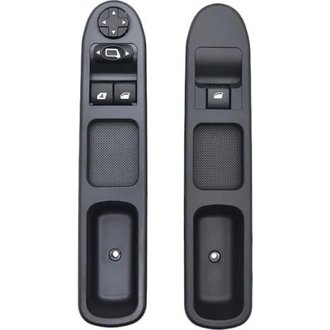 2 Interrupteurs De Commande De Lève-vitre Électrique Côté Conducteur Et Passager 6554qc 6490hq Pour Peugeot 207 2007-2015 Et Citroën C3 2009-2014