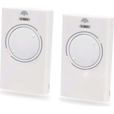 2 Pièces Telecommande Porte De Émetteur De Garage 868mhz,telecommande Portail 2 Canaux Compatible Avec Xt4 868 Slh Lr, Xt4 868 Slh, Xt2 868 Slh Lr, Xt2 868 Slh（white）