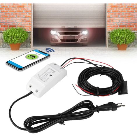 Ouvre-porte De Garage Wifi Dispositif D'Ouverture De Porte De Télécommande De Porte De Garage Compatible Avec Alexa Et Google(ue 100-240v)