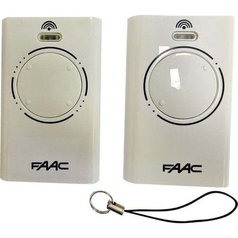 Deux Télécommandes Faac Xt2 À Deux Canaux 433 Mhz, Blanches, Émetteurs Slh Lr D'Origine À Code Tournant