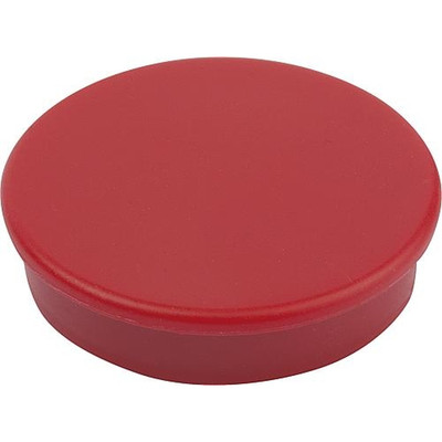 MAGNET HAFTMAGNET H=8 HARTFERRIT, RUND, KOMP:KUNSTSTOFF, ROT, D=25