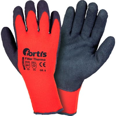Handschuh Fitter Thermo, Kat. II, orange/anthrazitgrau, Größe 11