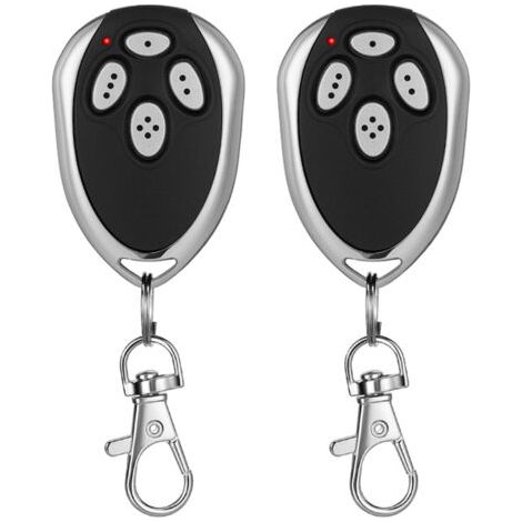Bunthaus Pa Télécommande D'Ouverture De Porte 4 Canaux 2 Pièces Compatible Avec L'Émetteur De Porte De Garage Aleko Lm123 433,92 Mhz Avec Porte-clés Pour Diverses Portes, Facile À Programmer