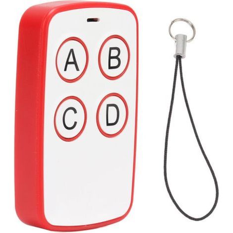 Télécommande De Copie Sans Fil, Télécommande 4 Canaux 433 Mhz Pour Portail Roulant Électrique (rouge)