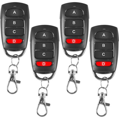Télécommande De Porte Universelle, Télécommande Universelle 4pcs, Télécommande De Porte De Garage, Télécommande De Porte Coulissante, Télécommande De Porte Pour Porte Automatique Fréquence 433 Mhz