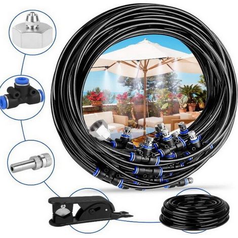 Kit De Brumisation D'Eau 10 M Pour Jardin, Brumisateur D'Eau, Humidification Extérieure Pour Serre Et Terrasse.
