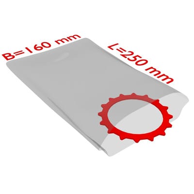 PE-Flachbeutel, VE 1000, 160 x 250mm, 50µm