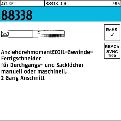 Gewindefertigbohrer ART 88338 AMECOIL M 14 x 1,25 für Einsätze S