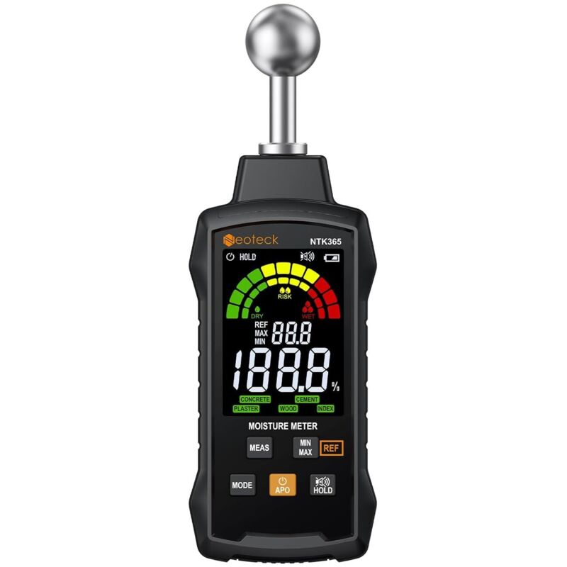 Wandfeuchtemessgerät, Nadelloser Wandfeuchtedetektor – Scanner Für Beton, Putz, Holz Und Mauerwerk, Tiefenanalyse 5–40 Mm, 5 Modi, 3-farben-lcd, Für Hausrenovierung Und Baustellen
