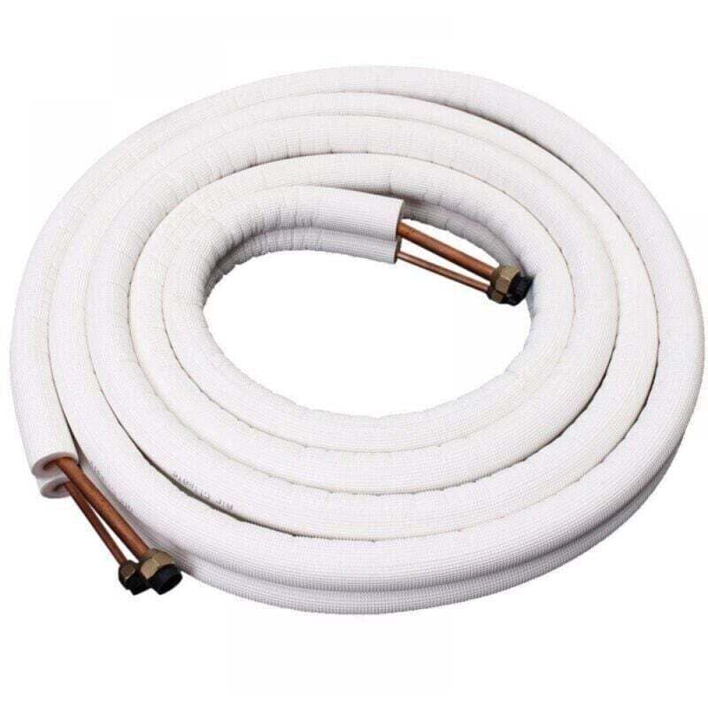 Isolierter Kupfer-klimaanlagenschlauch, 1/4" Bis 3/8", 4 M Länge, Spiralrohr Mit Robusten Anschlüssen