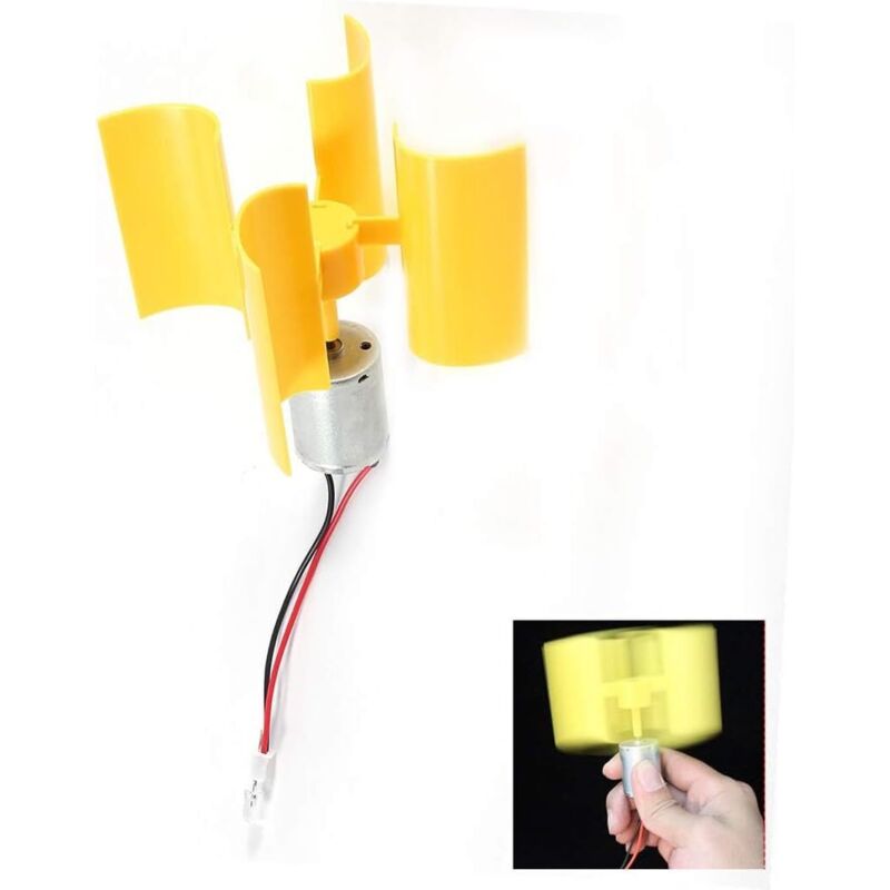 Mini-vertikalwindkraftanlage, Diy-kleinwindkraftanlagen-bausatz, 0,55 W, 5,5 M/s Vertikalwindkraftanlagen-bausatz, Windkraftanlagenmotor, Selbstbausatz