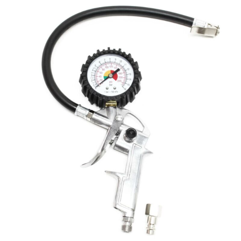 Druckluftpistole Mit Manometer (0-16 Bar) Für Autos, Motorräder Und Reifen