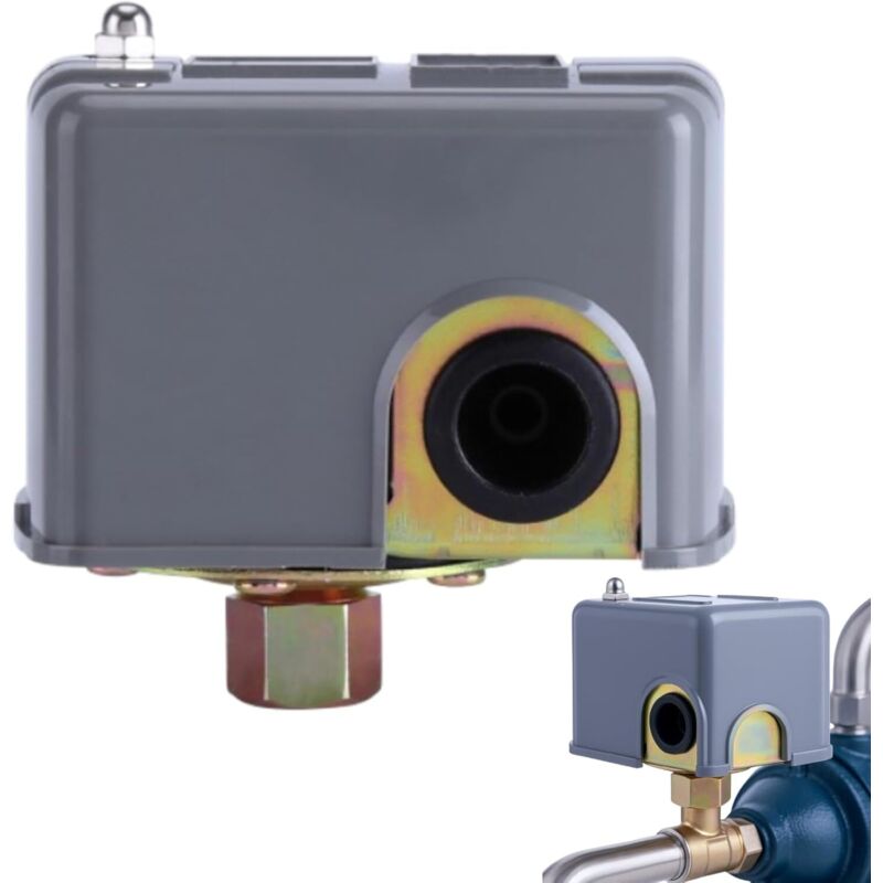 Pumpendruckschalter, 110 V/230 V, Einstellbarer Druckregler, Druckschaltersteuerung Für Wasserpumpen, Doppelfederstange, 0,8–5,0 Bar, Für Selbstansaugende Wasserpumpen