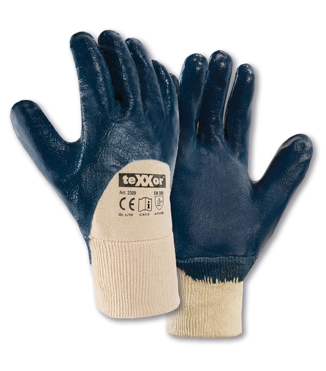 Universalhandschuh STRICKBUND 2309, beige/blau, Größe 10