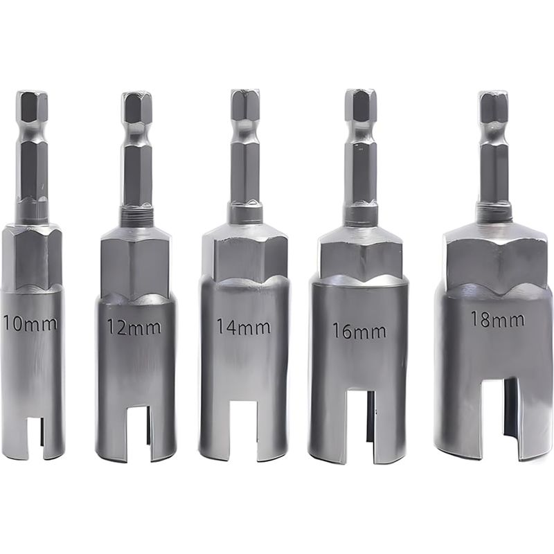 Set Mit 5 1/4" (10–18 Mm) Tiefen Sechskantbohrern – Bohrwerkzeug Für Muttern, Schrauben, Bolzen Und Platten – Ideal Für Heimwerker
