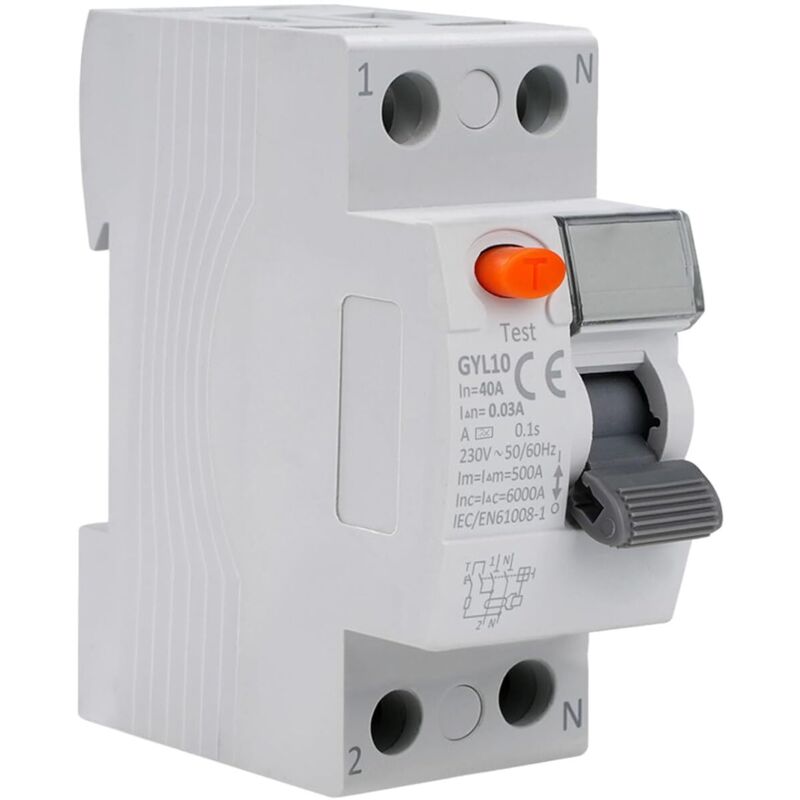 30 Ma 40 A Fehlerstromschutzschalter Typ A 2p Ac230v Rccb 2-poliger Schutzschalter Fehlerstromschalter Leckstromschutz Gyl10