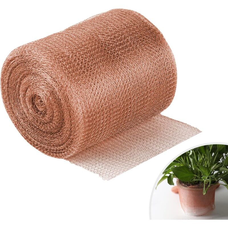 Kupfernetz, 12,5 Cm X 24 M, Flexibles Kupfergewebe, Nagetier- Und Schneckenschutznetz, Schutz Für Pflanzensetzlinge Im Garten