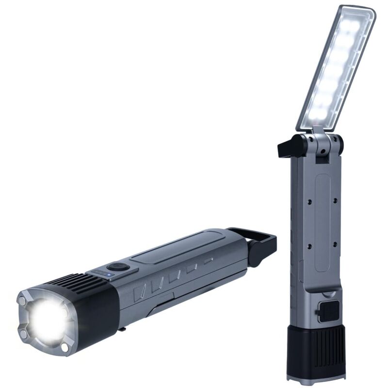 Led-arbeitsleuchte, 6 Beleuchtungsmodi, Mit Magnetfuß Und Integriertem Haken, Ultrahelle, Wiederaufladbare Cob-led-arbeitsleuchte Für Garage, Camping Und Notfälle