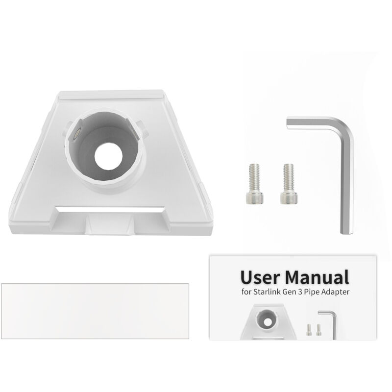 Coocheer – Starlink Gen 3 Schlauchadapter – Metallmastmontage – Uv-beständiges Asa-material – Schnelle, Werkzeuglose Installation