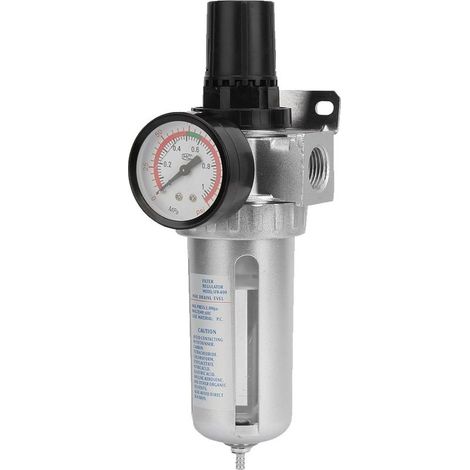 1/2"-bsp-druckluftregler Mit Filter, Wasserabscheider Und Ölfilter, Manometer, Regler Mit Trocknerfilter Für Luftkompressoren Und Montageanschluss