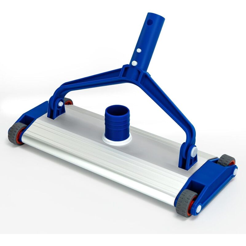 Poolbürste Mit 34 Cm Aluminium-sauganschluss Und 4 Rädern, Robuste 2,2 Kg Pool-saugkopf Für 38 Mm Schlauch, Saugbürste Für Aufstell- Und Einbaupools