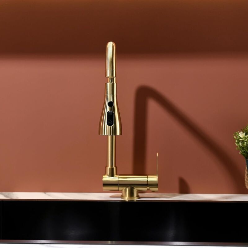 Klappbare Küchenarmatur Aus Edelstahl 304 – 90° Klappbar – 360° Drehbar – Spritzschutz-luftsprudler – 30 % Wasserersparnis