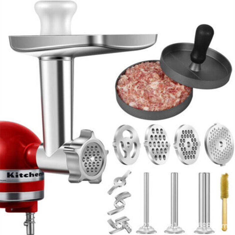 Kitchenaid Fleischwolf-zubehör, Kitchenaid Metall-fleischwolf Für Küchenmaschinen, Mit 5 Lochscheiben Und 3 Füllrohren Für Den Kitchenaid Artisan Fleischwolf