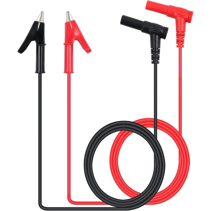 Bananenstecker Mit Krokodilklemme, Messleitung, Prüfspitze, Krokodilklemme, Labormesskabel Mit Bananenstecker, Extrem Robust, 1 M Lang Für Multimeter