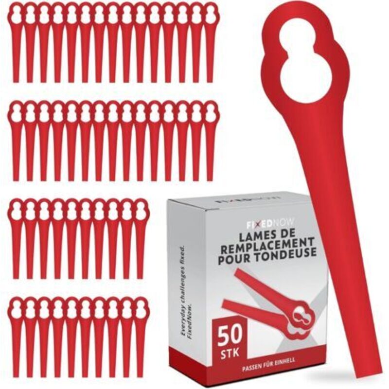 Packung Mit 50 Ersatzmessern, Kompatibel Mit Einhell-rasentrimmern. Kunststoffmesser. Geeignet Für Einhell Ge-, Gc-, Bg-, Rg-modelle Und Weitere.