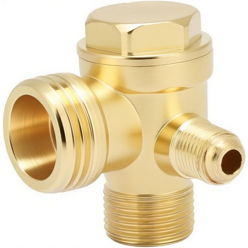 Kompressor-rückschlagventil, 20x16x10 Mm, Zinklegierung, Dreiwege-einwege-steuerventil Für Luftkompressoren Zum Anschluss Von Schläuchen Und Luftkompressoren