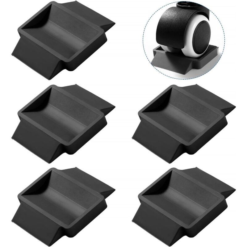 5er-pack Gummifüße, Bodenschoner, Untersetzer Für Umzugsrollen, Schwarz
