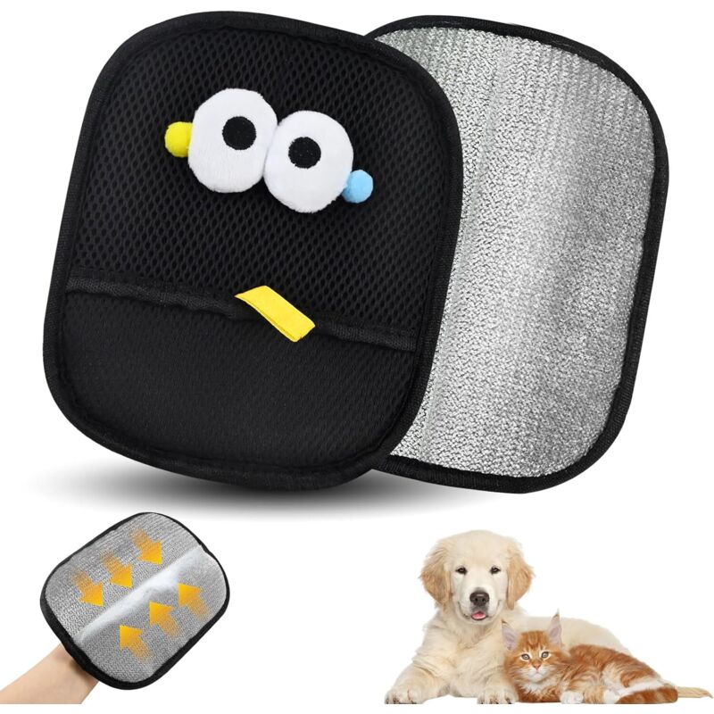 2-teilige Katzenhaarpflegehandschuhe, Doppelseitig, Antistatisch, Wiederverwendbare Tierhaarentfernerhandschuhe, Katzenbürstenhandschuhe Für Sofas, Möbel, Teppiche Und Autositze