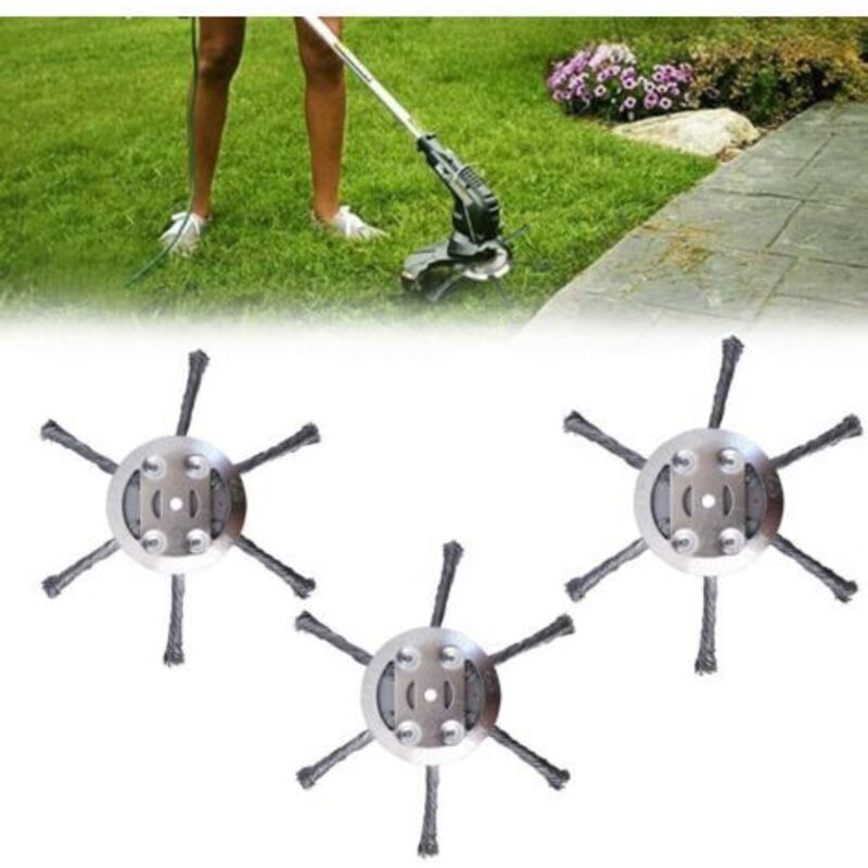 15 Cm Drahtbürstenkopf Aus Stahl – Für Effektive Unkrautentfernung Auf Pflastersteinen Und Gehwegen – 3er-pack
