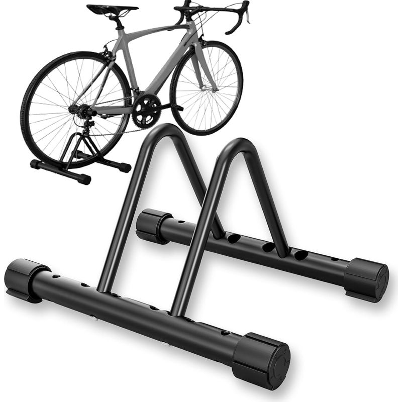 Verstellbarer Fahrradständer Aus Schwarzem Stahl – Für Garage (innen/außen) – Kompatibel Mit Rennrädern Und Mountainbikes – Ideal Für Freizeitradler