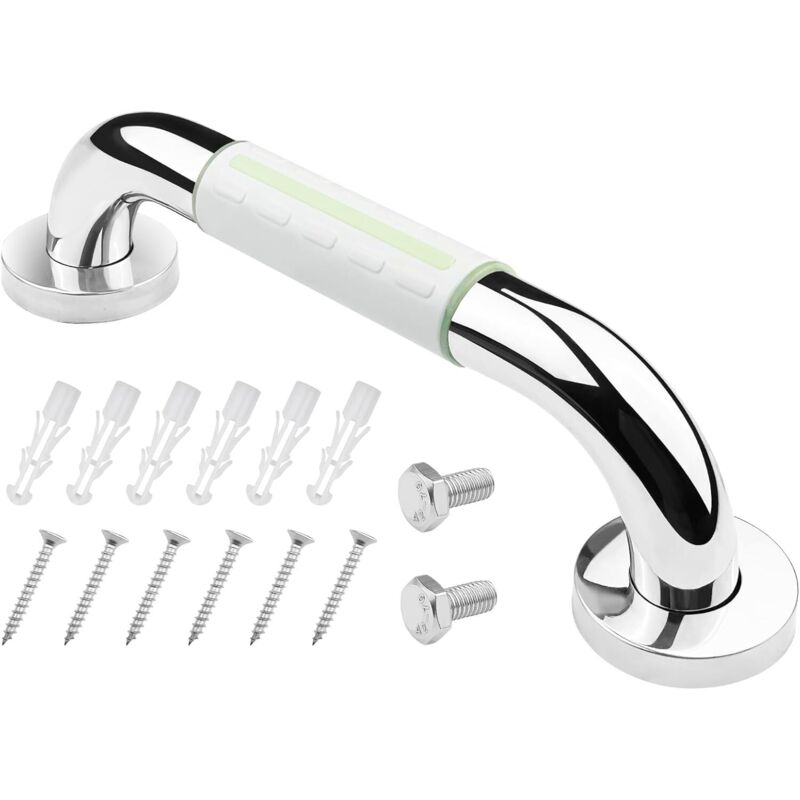 30 Cm Langer Haltegriff Für Die Toilette, Rutschfest Mit Leuchtstoffröhre, Haltegriff Aus Edelstahl Für Dusche Und Badewanne, Handlauf Aus Edelstahl Für Senioren/behinderte/kinder
